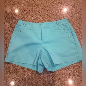 Elle Turquoise High Waist Women's Pin-Up Shorts